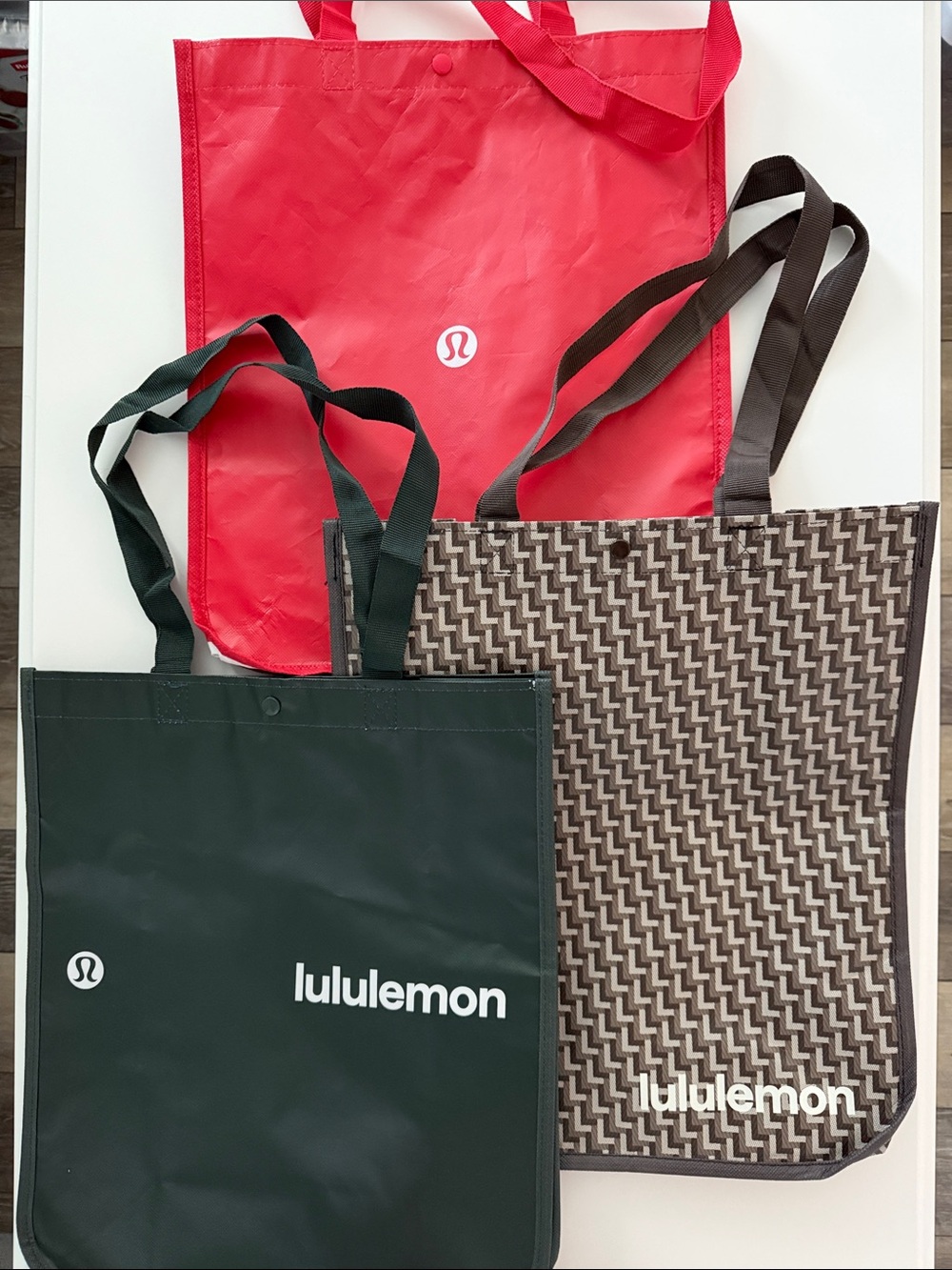 Lululemon - Set of 3 Large Reusable Shopping Totes - EUC
